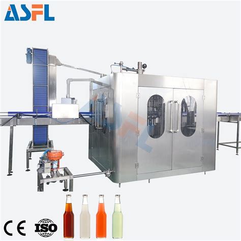 Full Automatic Rotary Bottling Lines Glass Bottle Carbonated Beverage