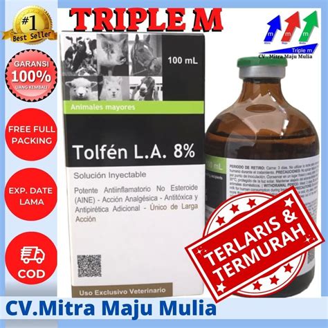 Jual TOLFEN LA 100 Ml Tolfenamic Acid Obat Anti Radang Panas