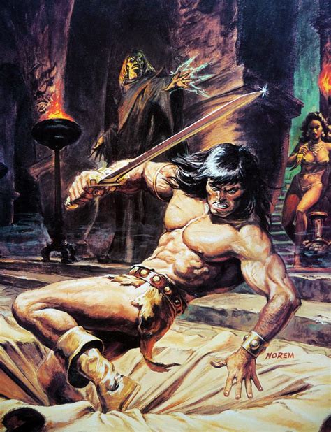 Artist Earl Norem Conan The Barbarian Barbarian Comic Books Art