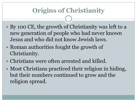 Origins Of Christianity Ppt Download