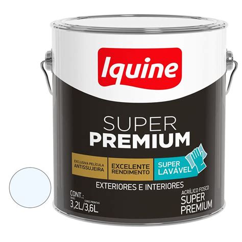 Tinta Acr Lica Fosca L Super Premium Branco Neve Iquine Ref