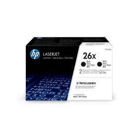 HP 26X Black Toner Cartridges High Capacity HP CF226X Twin Pack