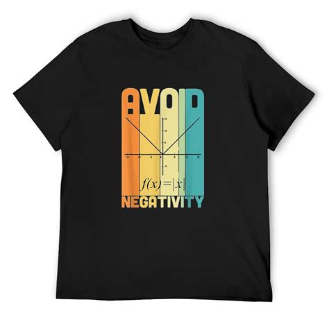 Avoid Negativity Math Teacher Funny Math Pun Equation T Shirt Black