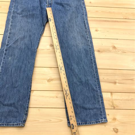 Vintage Levi S 501 Blue Denim Button Fly Straight Cot Gem