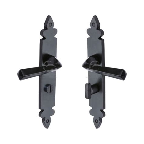 Fb3630 Black Iron Rustic Door Handle Bathroom Set Ironbridge Design Door Centre