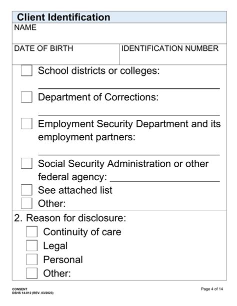 Dshs Form 14 012 Fill Out Sign Online And Download Printable Pdf