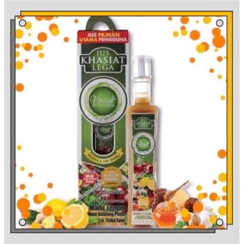 Jus Khasiat Lega Vasia 260 Ml Minuman Kolestrol Cuka Epal Garlic Lemon