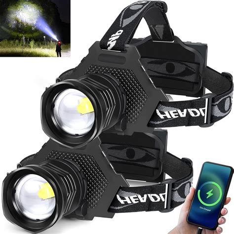 Aikertec Rechargeable Led Headlamp Lumen Super Bright Head Lamp