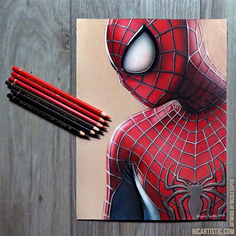 Spider-Man Drawing in Colored Pencils :: Behance