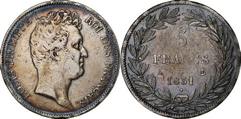 Frankreich Francs A Louis Philippe Paris Silber S Gadoury