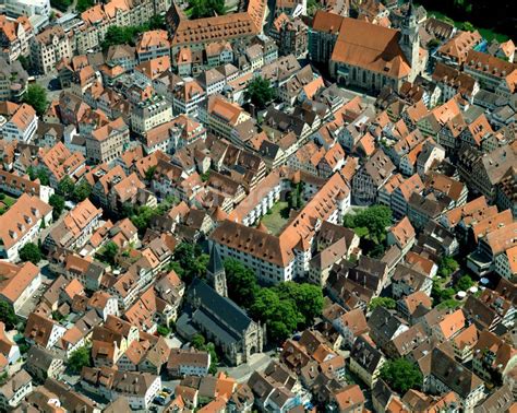 Tübingen aus der Vogelperspektive Altstadtbereich und