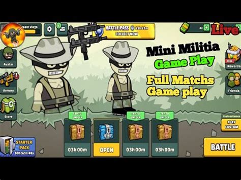 Mini Militia Game Play Mini Militia Live Double Gun Uzi Live