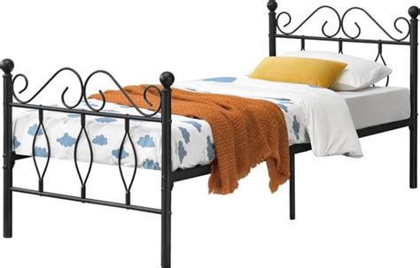 Metalen Bedframe Apolda Met Bedbodem Zwart X Cm Bol