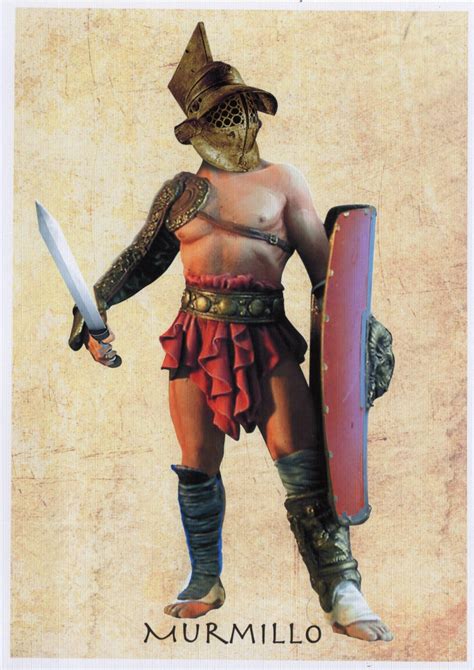 Murmillo Ancient Roman Gladiator A5 A4 Canvas Paper Art