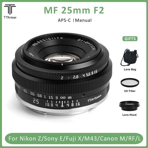 Ttartisan 25mm F2 Mf Mirrorless Camera Lens For Canon Ef M Canon Rf