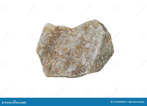 Raw Quartzite Rock Stone Isolated On White Background Stock Photo