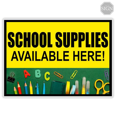 School Supplies Sari Sari Store Sign Laminated Signage Label A4