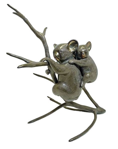 Loet Vanderveen Bronze Sculpture Koala And Baby