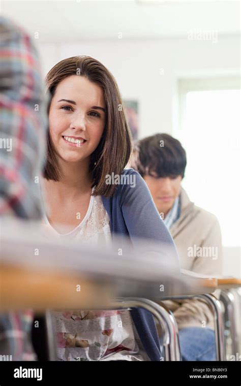 High School Students Sitting In Classroom Stock Photo Alamy