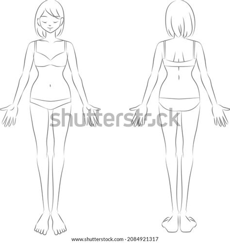 Illustration Whole Body Woman Underwear Front Stock Vector Royalty Free 2084921317 Shutterstock