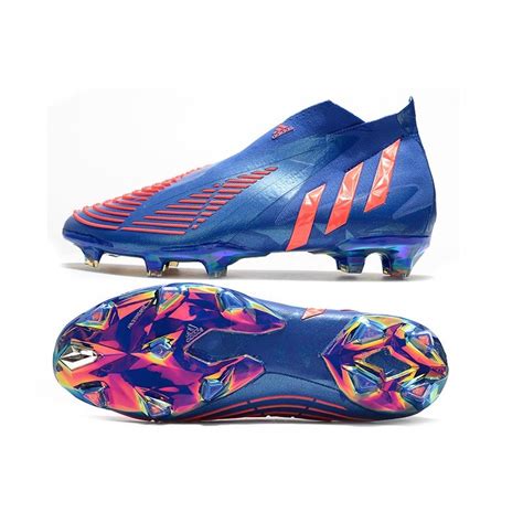 Adidas Predator Edge FG Laceless Hi Res Blue Turbo