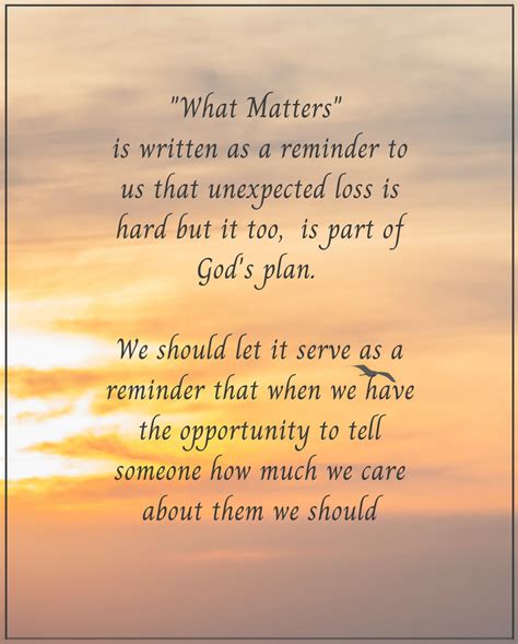 What Matters For Himsympathy Poem Remembrance Poem Memory Poem