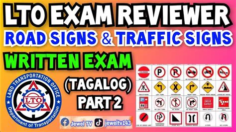 Lto Exam Reviewer Road Signs And Traffic Signs Tagalog For