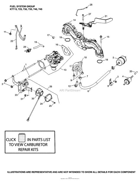 Kohler KT725 3055 MTD 22 HP 16 4 KW Parts Diagram For Fuel System