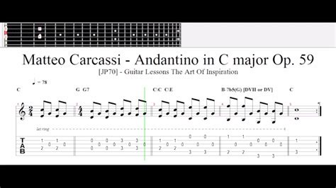 Matteo Carcassi Andantino In C Major Op 59 Classical GUITAR