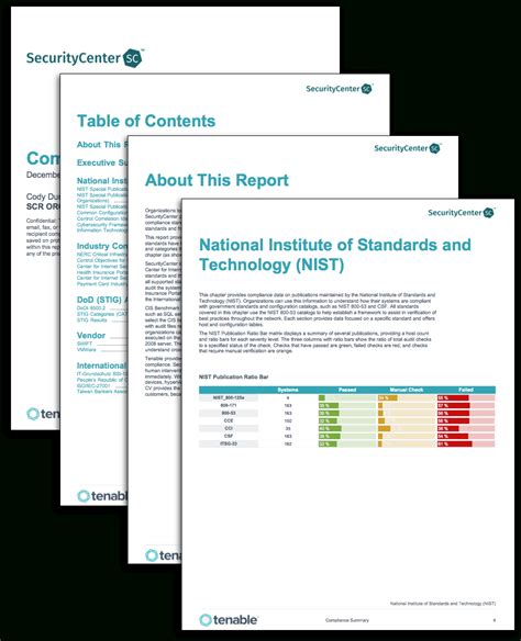 Compliance Summary Report Sc Report Template Tenable® Regarding