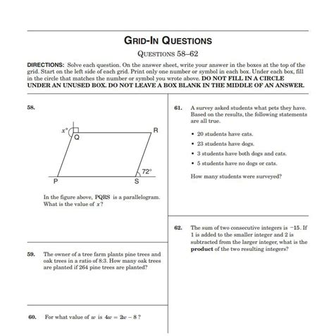 Shsat Practice Test With Answers Shsat Practice Test Review