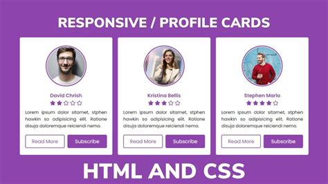 In This Video Tutorial Well Learn How To Design Responsive Profile