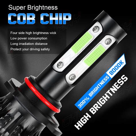 X Sides Hir Csp Led Headlight Bulbs Kit High Low Beam K