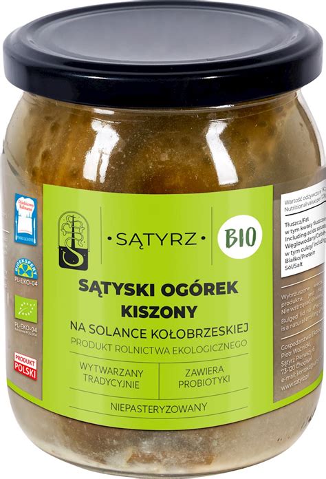 OGÓRKI SĄTYSKIE KISZONE BIO 400 g 300 g SĄTYRZ Bio Zakątek