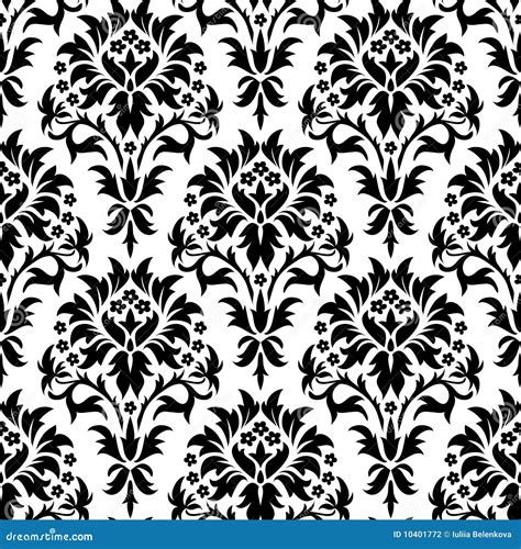 Seamless Damask Pattern Stock Vector Illustration Of Scroll