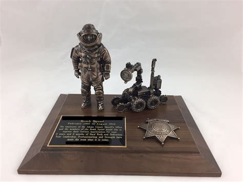 Bomb Disposal Robot Award with Technician | Brodin Studios