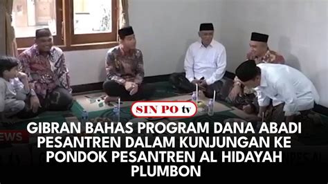 Gibran Bahas Program Dana Abadi Pesantren Dalam Kunjungan Ke Pondok