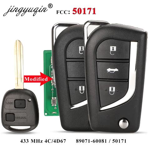 Jingyuqin Ge Ndert Flip Tasten Remote Key Fob Mhz D Chip F R