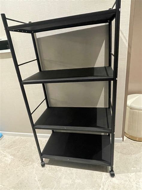 Black metal shelving, Furniture & Home Living, Furniture, Shelves ...