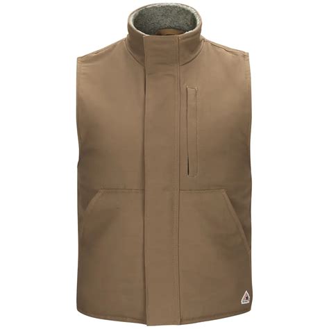 Buy Men S Sherpa Lined Brown Duck Vest Bulwark Online At Best Price CA