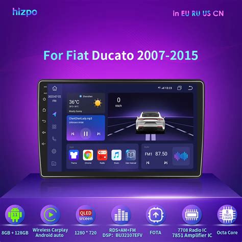 Autoradio For Fiat Ducato 2007 2015 9 Gps Android 12 8 Core 8 128g