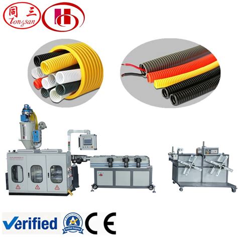 Plastic Single Wall Corrugated Tube Sheath Extrusion Machine For