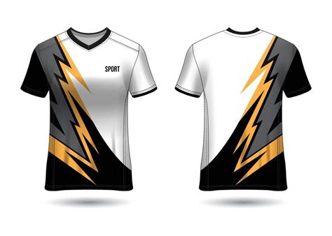 T-Shirt Sport Design. Racing jersey. uniform front and back view ...