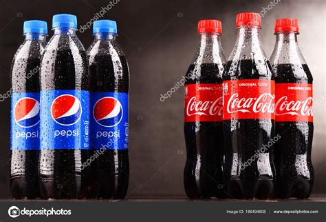 Bottles Of Carbonated Soft Drink Coca Cola And Pepsi Stock Editorial