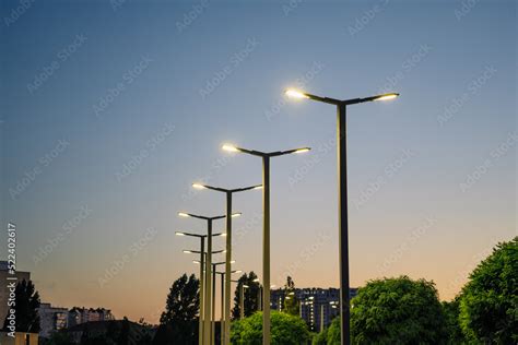 A Modern Street Led Lighting Pole Urban Electro Energy Technologies A