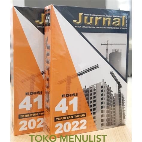 Jual Buku Jurnal Harga Satuan Bahan Bangunan Konstruksi Dan Interior