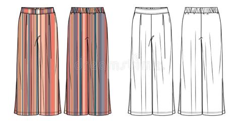 Leg Pants Wide Stock Illustrations Leg Pants Wide Stock