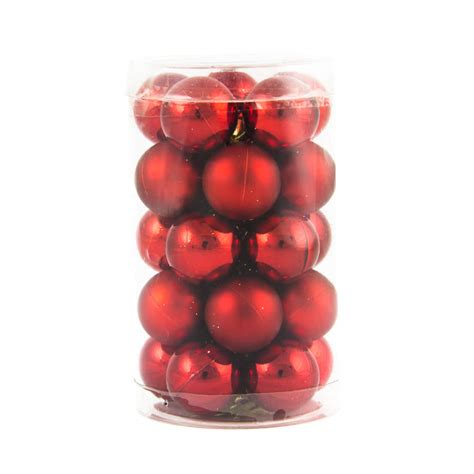 Red 25cm 24pk 25cm Baubles Christmas Decorations Shatterproof Baubles