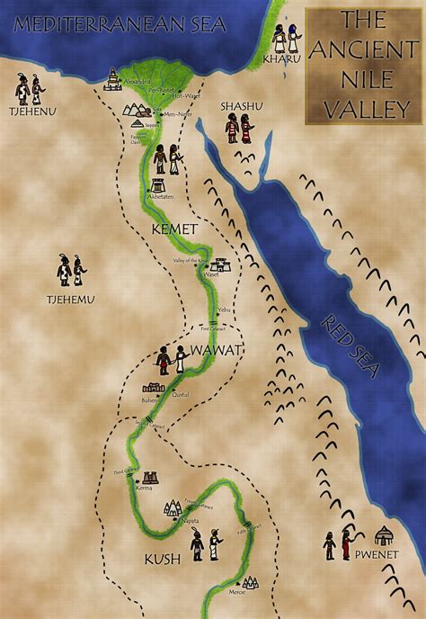 Map Of The Ancient Nile Valley By Me Rmaps