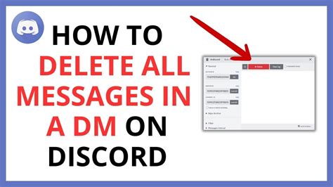 How To Delete All Messages In A Dm On Discord Youtube